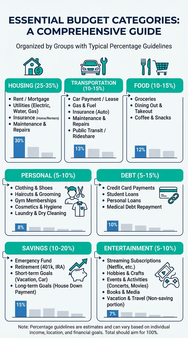 Essential Budget Categories